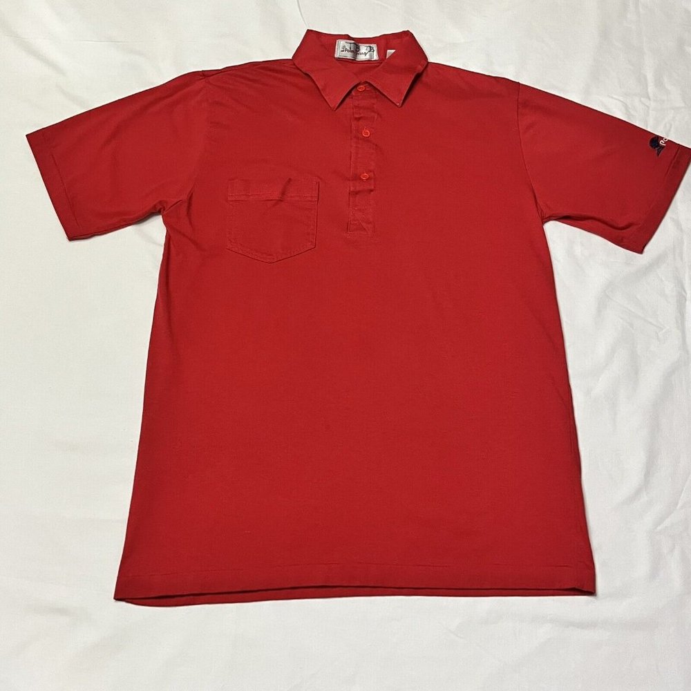 Palm Springs Golf Red Short Sleeve Polo Size Large Embroidered Logo Shirt 